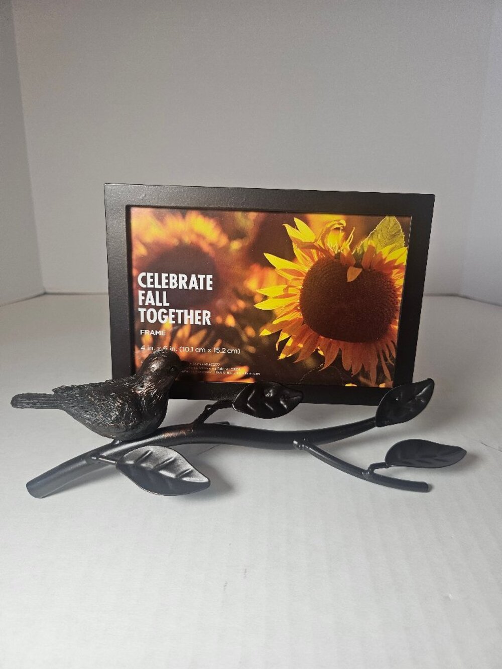 Kohl's Celebrate Fall Together 4"X6" Photo Frame Bird on Branch Bronze Tone Base